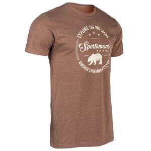 Sportsman's Warehouse Men's Explore Short Sleeve Casual Shirt - Brown Heather - L
