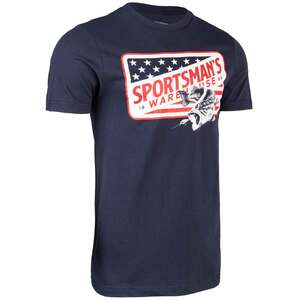 Sportsman's Warehouse Men's USA Short Sleeve Casual Shirt - Navy  - M