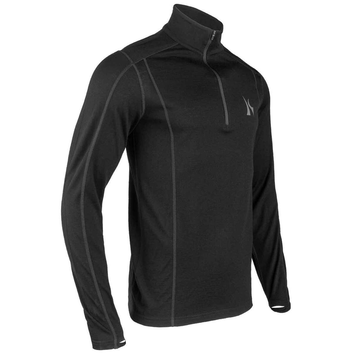 Killik Men's Merino Wool Quarter Zip Long Sleeve Base Layer Shirt Killik Men's Merino Wool Quarter Zip Long Sleeve Base Layer Shirt