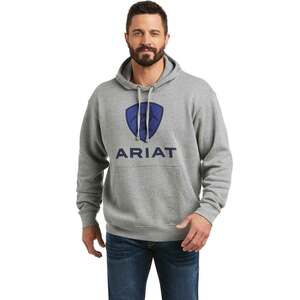 Ariat Men's Basic Raised Cobalt Shield Logo Casual Hoodie