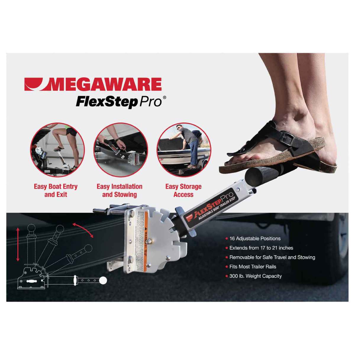 Megaware Flexstep Pro Trailer Step Megaware Flexstep Pro Trailer Step
