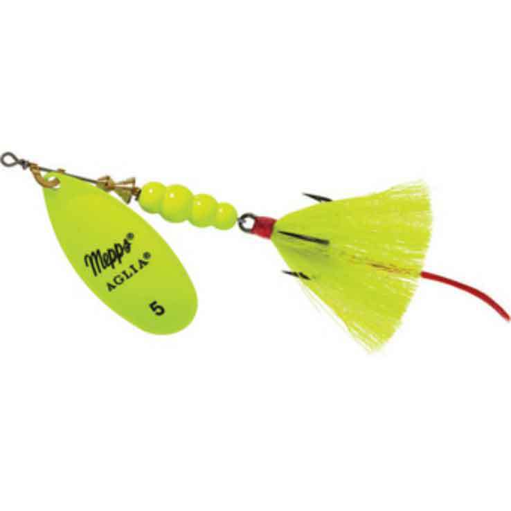 Mepps Aglia Dressed Inline Spinner - Hot Chartreuse/Yellow, 1/2oz ...