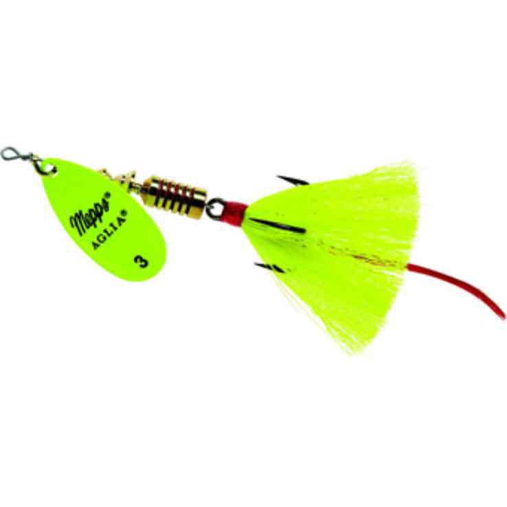 Mepps Aglia Dressed Inline Spinner - Hot Chartreuse/Yellow, 1/4oz ...