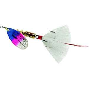 Mepps Aglia Dressed Inline Spinner - Rainbow Trout/White, 1/4oz