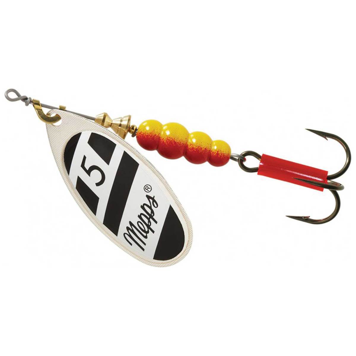 Mepps Aglia Inline Spinner - Black w/White, 1/8oz | Sportsman's Warehouse