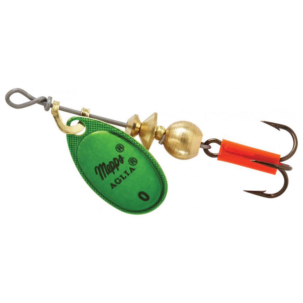 Mepps Aglia Inline Spinner - Green Platinum, 1/4oz - Green Platinum 3 Mepps Aglia Inline Spinner - Green Platinum, 1/4oz - Green Platinum 3