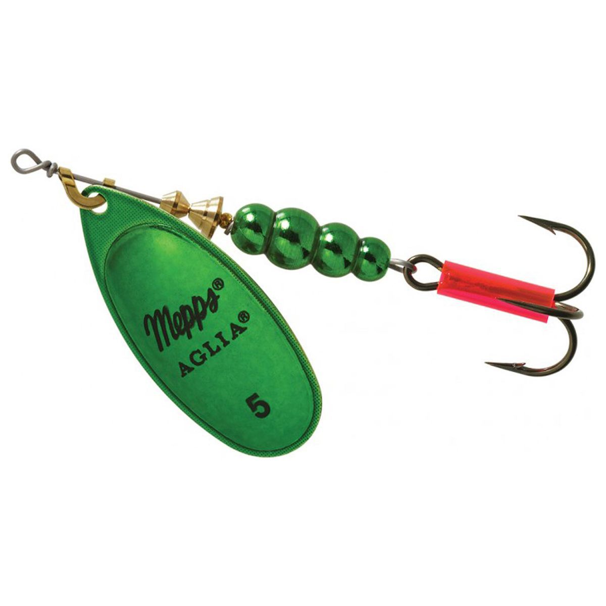 Mepps Aglia Inline Spinner - Green Platinum, 1/4oz - Green Platinum 3 Mepps Aglia Inline Spinner - Green Platinum, 1/4oz - Green Platinum 3