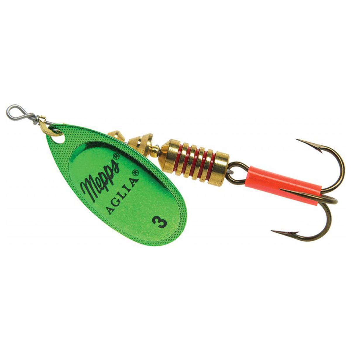 Mepps Aglia Inline Spinner - Green Platinum, 1/4oz - Green Platinum 3 Mepps Aglia Inline Spinner - Green Platinum, 1/4oz - Green Platinum 3