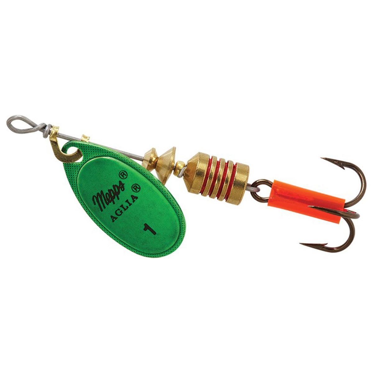 Mepps Aglia Inline Spinner - Green Platinum, 1/4oz - Green Platinum 3 Mepps Aglia Inline Spinner - Green Platinum, 1/4oz - Green Platinum 3