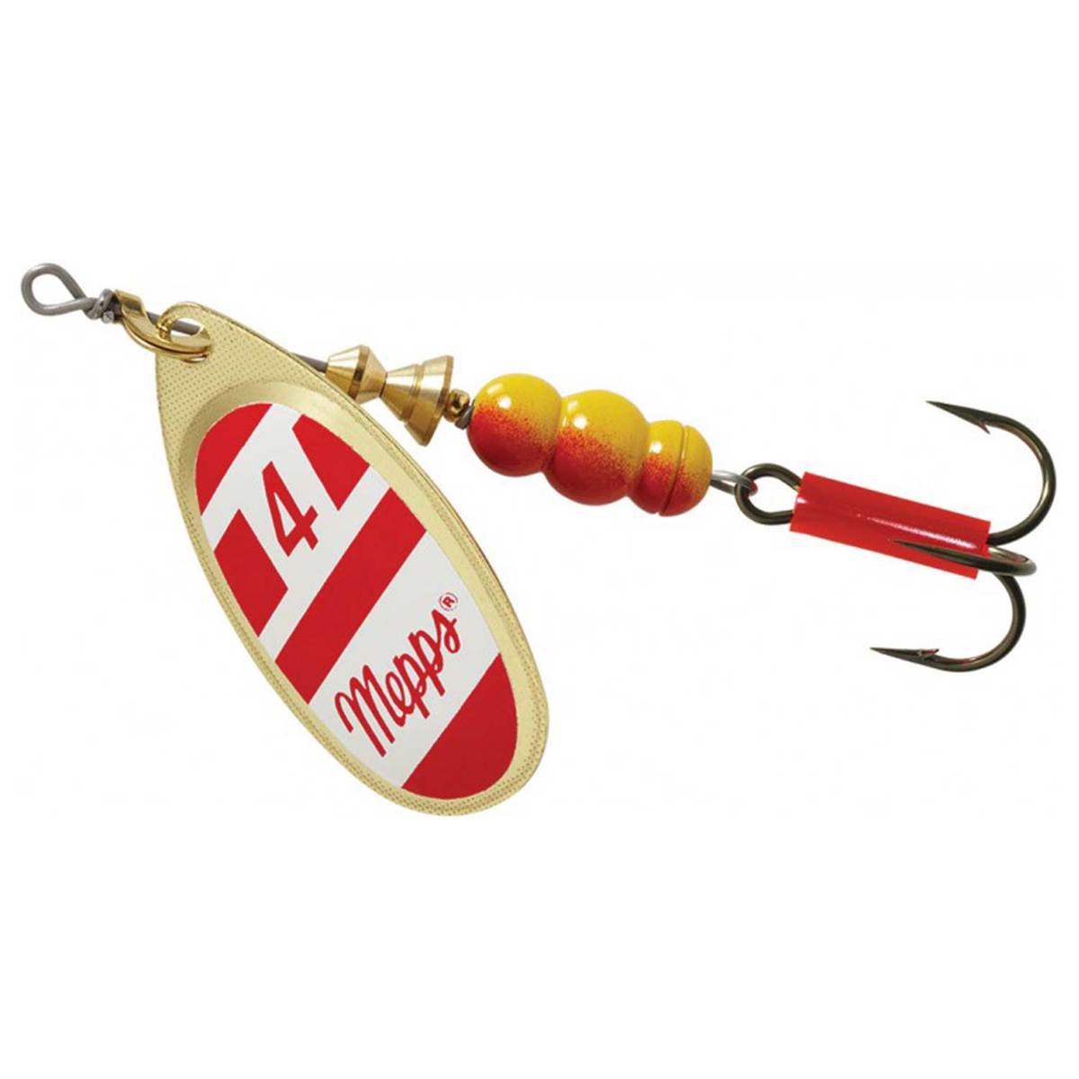 Mepps Aglia Inline Spinner - Red w/White, 1/4oz - Red w/White 3 Mepps Aglia Inline Spinner - Red w/White, 1/4oz - Red w/White 3