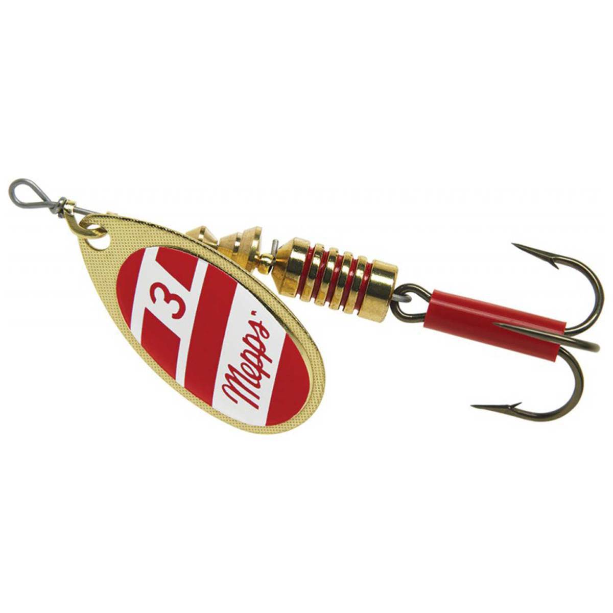 Mepps Aglia Inline Spinner - Gold/Red-White, 1/12oz | Sportsman's Warehouse