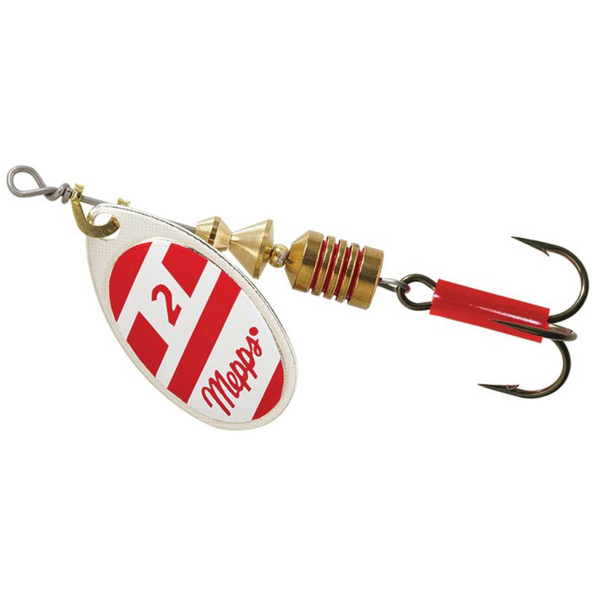 Mepps Aglia Inline Spinner - Red w/White, 1/4oz | Sportsman's Warehouse