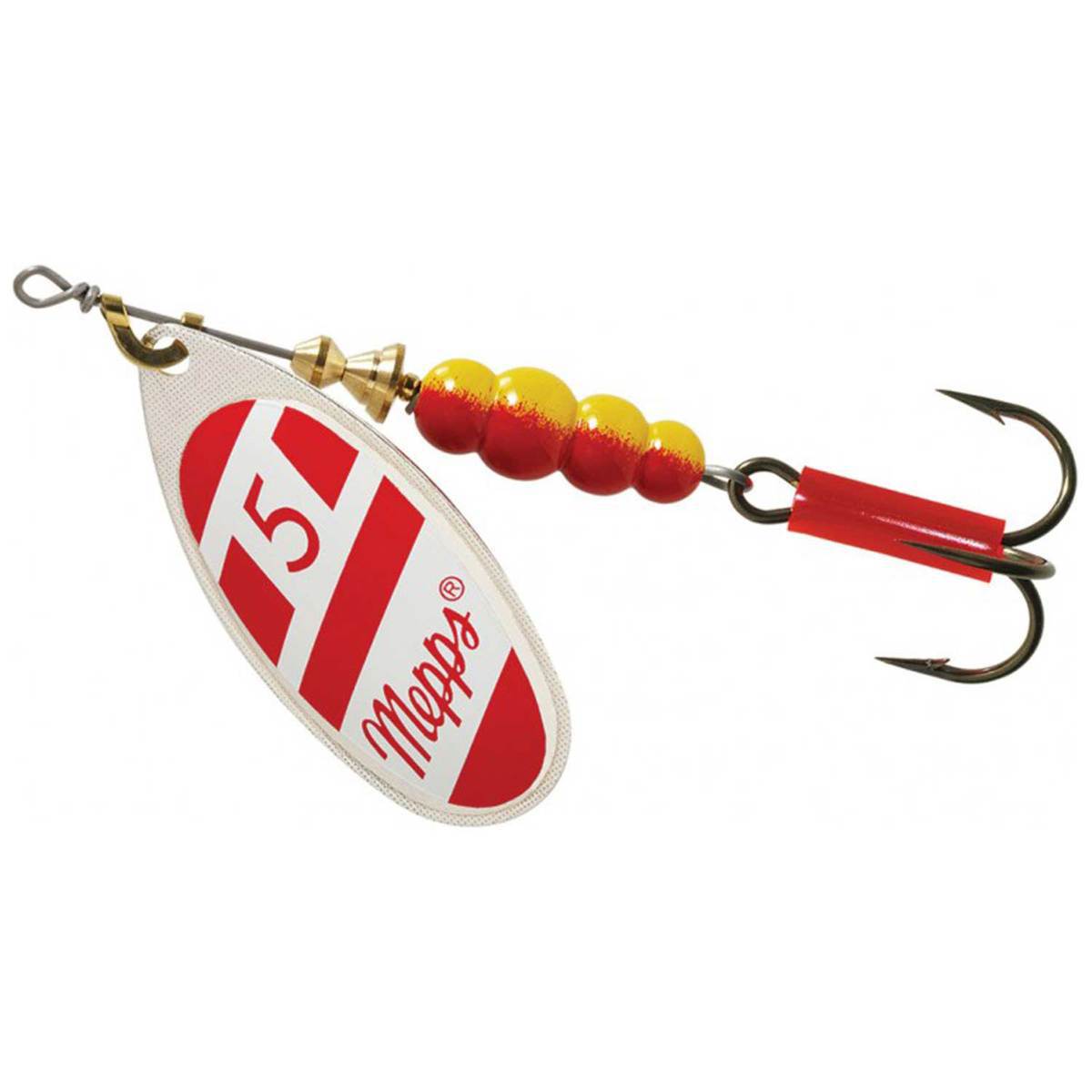 Mepps Aglia Inline Spinner - Silver w/Red & White, 1/4oz | Sportsman's ...