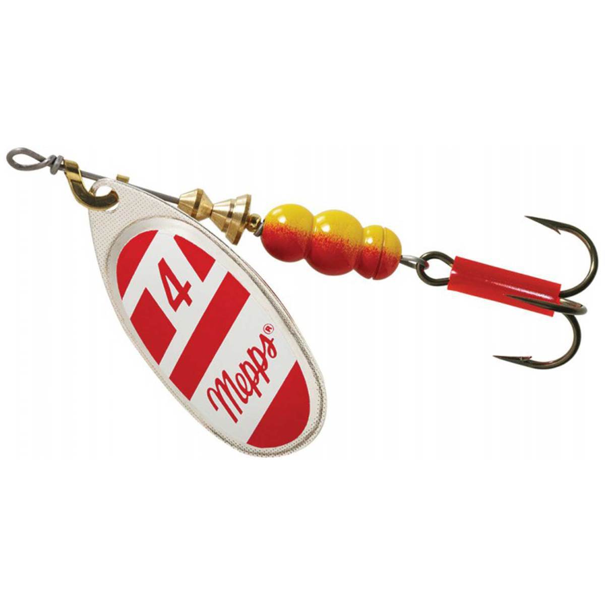 Mepps Aglia Inline Spinner - Silver w/Red & White, 1/3oz - Silver w/Red & White 4 Mepps Aglia Inline Spinner - Silver w/Red & White, 1/3oz - Silver w/Red & White 4