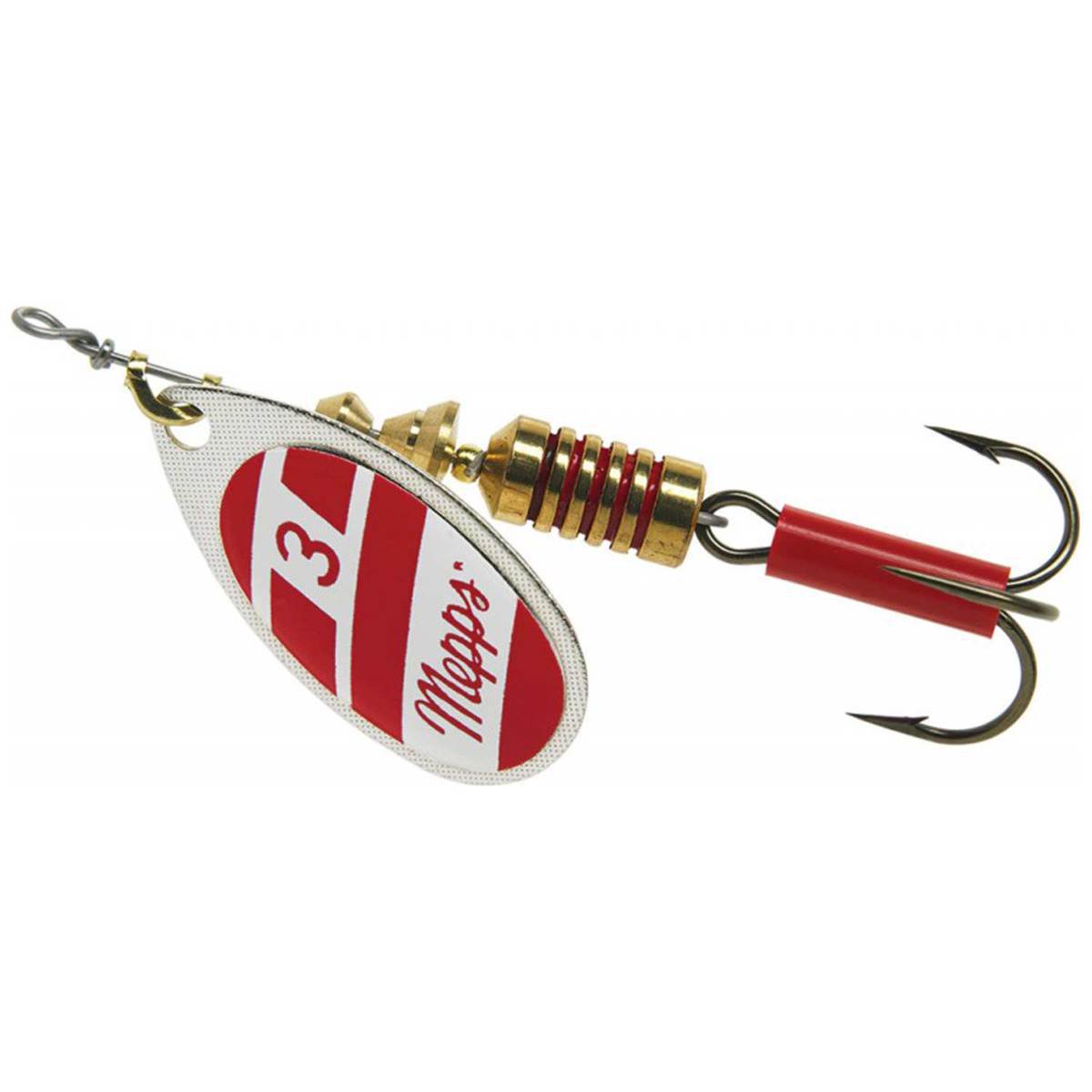 Mepps Aglia Inline Spinner - Silver w/Red & White, 1/3oz - Silver w/Red & White 4 Mepps Aglia Inline Spinner - Silver w/Red & White, 1/3oz - Silver w/Red & White 4