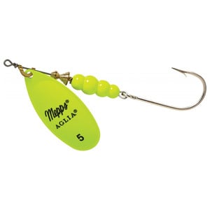 Mepps Aglia Single Hook Inline Spinner - Hot Chartreuse, 1/6oz
