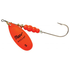 Mepps Aglia Single Hook Inline Spinner - Hot Orange, 1/6oz