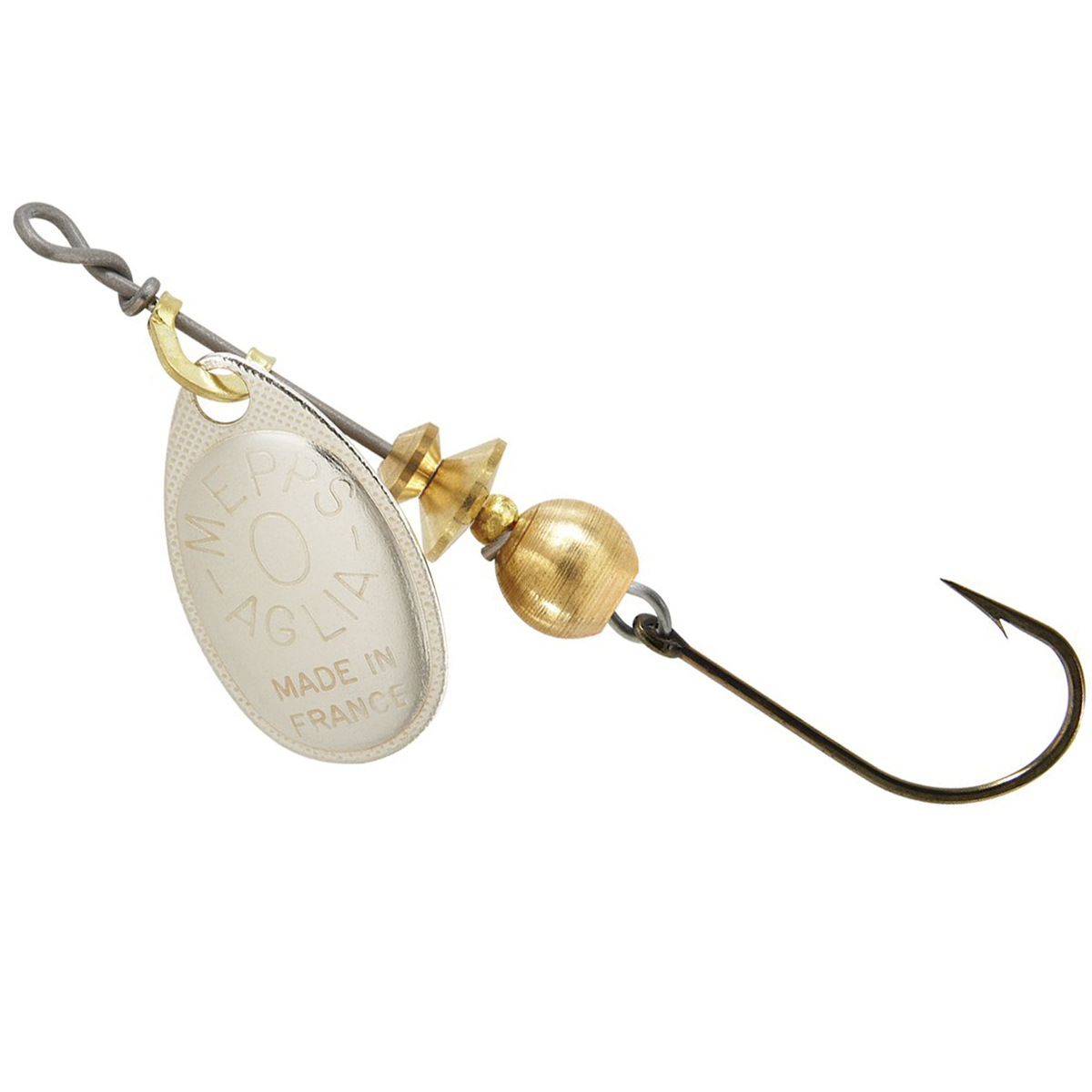Mepps Aglia Streamer Inline Spinner - Silver/Salmon Hook, 1/8oz ...