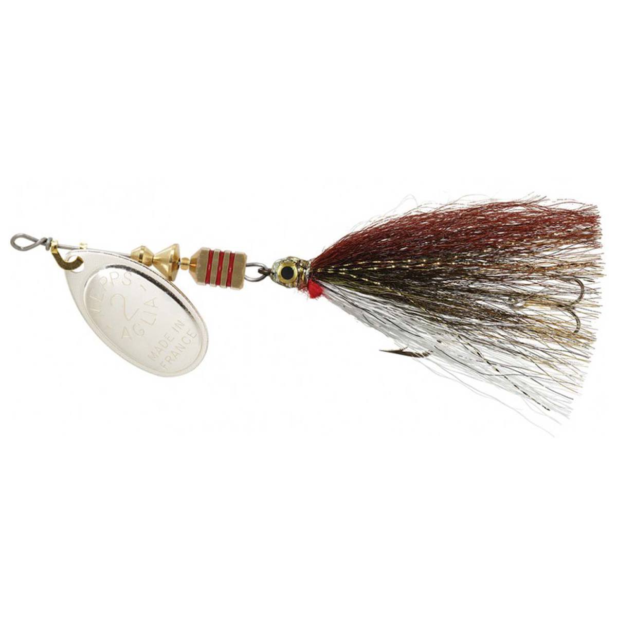 Mepps Aglia Streamer Inline Spinner - Silver/Brown, 1/6oz - Silver/Brown 2 Mepps Aglia Streamer Inline Spinner - Silver/Brown, 1/6oz - Silver/Brown 2