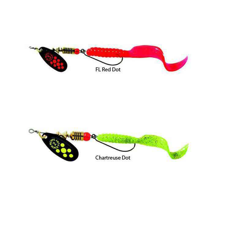 Mepps Black Fury Mister Twister Curly Tail Combo Inline Spinner - Chartreuse Dot, 1/4oz - Chartreuse Dot 3 Mepps Black Fury Mister Twister Curly Tail Combo Inline Spinner - Chartreuse Dot, 1/4oz - Chartreuse Dot 3