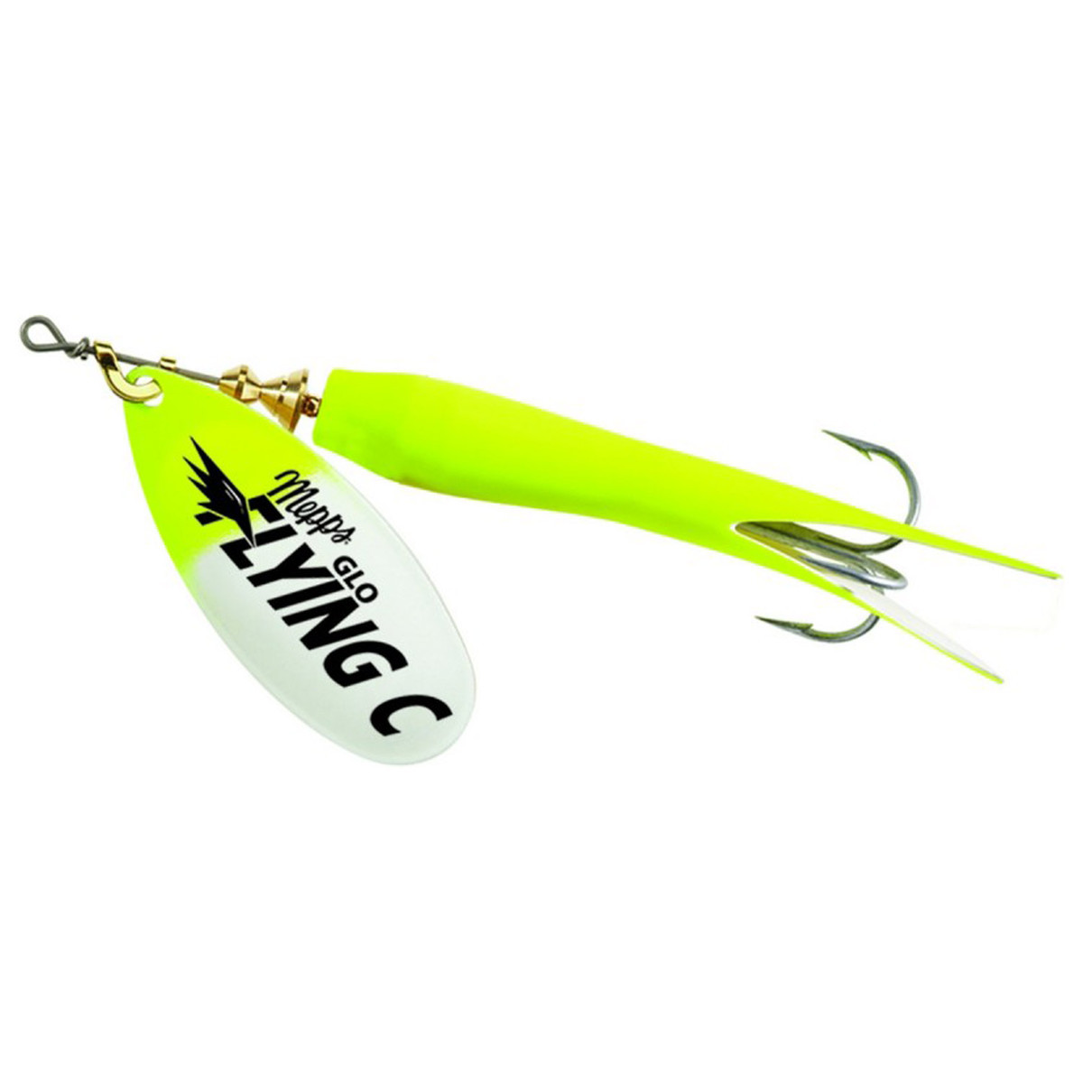 Mepps Flying C Inline Spinner - Glo Chartreuse Blade/Hot Chartreuse ...
