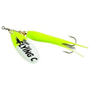 Mepps Flying C Inline Spinner - Hot Chartreuse, 7/8oz