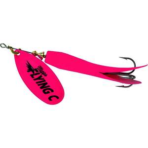 Mepps Flying C Inline Spinner - Hot Pink / Hot Pink Blade, 7/8oz