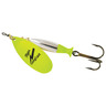 Mepps GLO Series Longcast Inline Spinner - Silver Body/Chartreuse Fin/Hot Chartreuse Blade, 7/8oz - Silver Body/Chartreuse Fin/Hot Chartreuse Blade 5