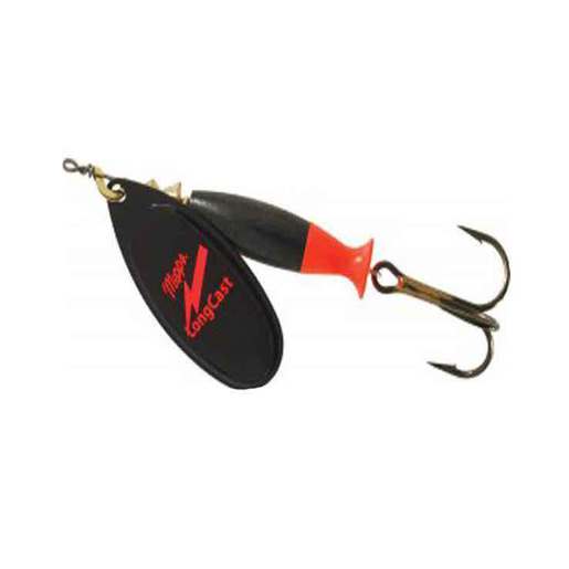 Mepps GLO Series Longcast Inline Spinner – Gold Body/Orange Fin/ Hot Orange Blade 5