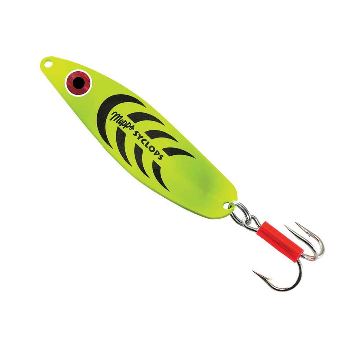 Mepps Syclops Trolling Spoon - Hot Chartreuse, 1/2oz, #1 Treble Hook ...