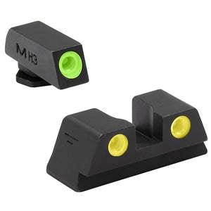 Meprolight 3-Dot Glock 42/43 ML-10220 Height 6.6 Black Day/Night Sights - Green/Yellow