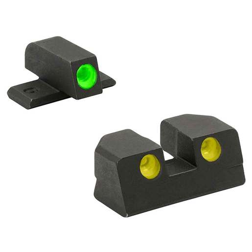 Meprolight Self-Illuminated 3-Dot Sig 40/45ACP Handgun Night Sight Set - Green/Yellow - Black/Green/Yellow - Meprolight