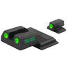 Meprolight 3-Dot Smith & Wesson M&P Shield Black Fixed Day/Night Handgun Sight Set - Green - Black/Green