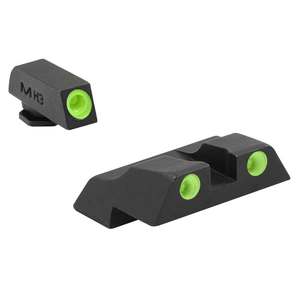 Meprolight Self-Illuminated 3-Dot Glock G26/27 Handgun Night Sight Set - Green