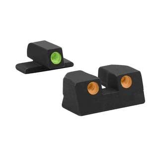 Meprolight Self-Illuminated 3-Dot Sig 9mm/357SIG Handgun Night Sight Set - Green/Orange