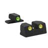 Meprolight Self-Illuminated 3-Dot Sig 9mm/357SIG Handgun Night Sight Set - Green/Yellow - Black/Green/Yellow