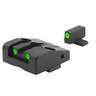 Meprolight Self-Illuminated 3-Dot Springfield XD Sub-Compact Handgun Night Sight Set - Green - Black/Green