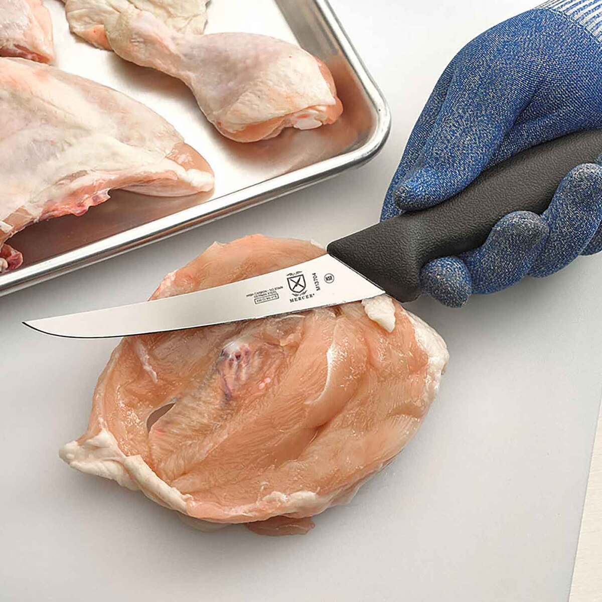 Mercer Sport BPX Semi-Flexible Curved Boning 5.9 inch Fixed Knife - Black Mercer Sport BPX Semi-Flexible Curved Boning 5.9 inch Fixed Knife - Black