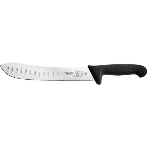 Mercer Sport BPX Granton Edge Butcher 10 inch Fixed Blade Knife – Black – Black