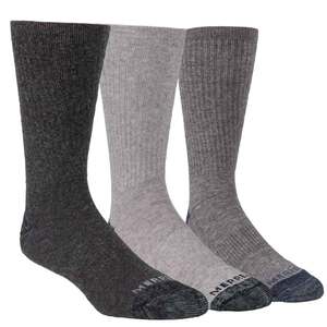 Merrell Cushion Wool Blend Hiking Crew Socks - Charcoal - L/XL