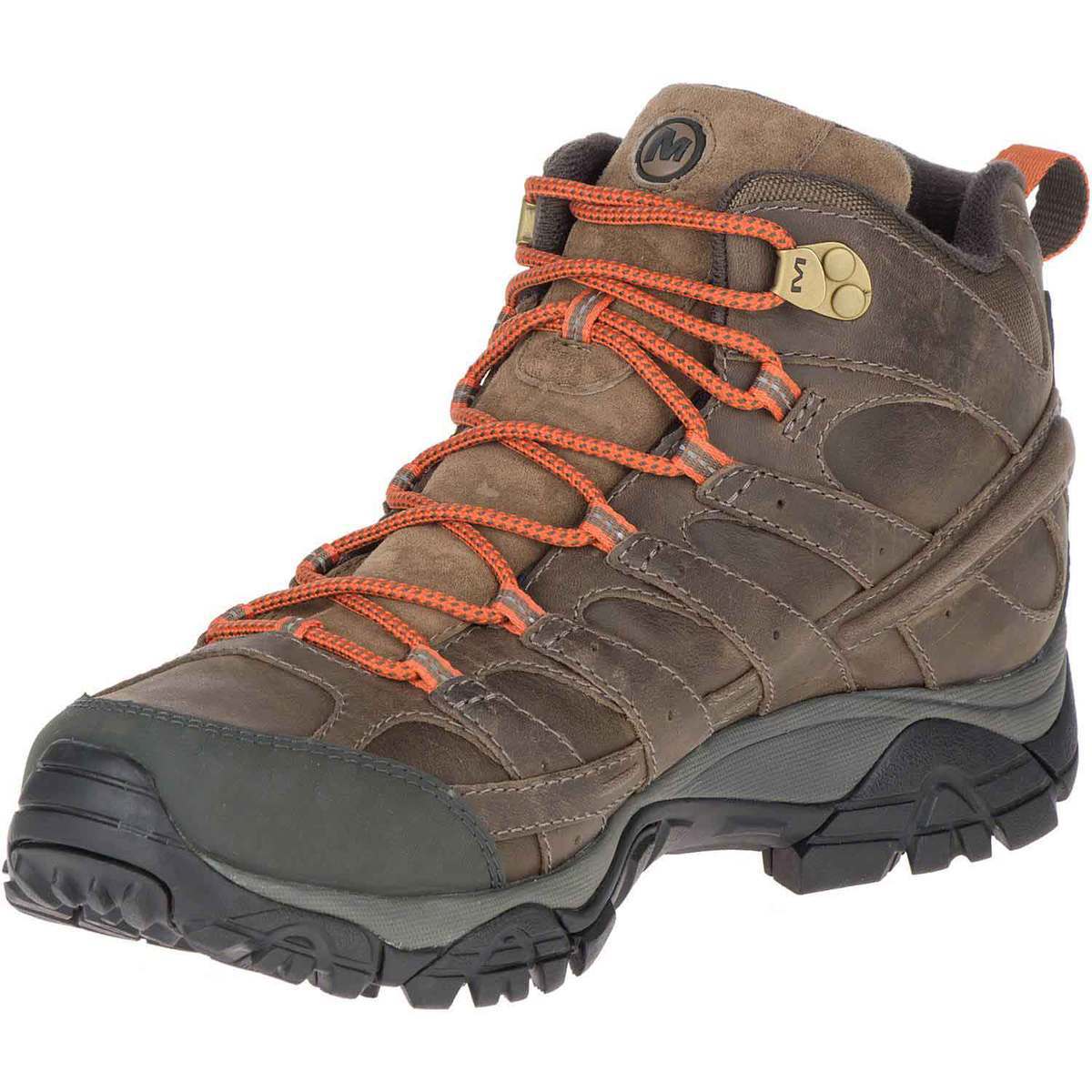 Merrell Men's Moab 2 Prime Waterproof Mid Hiking Boots - Canteen - Size ...