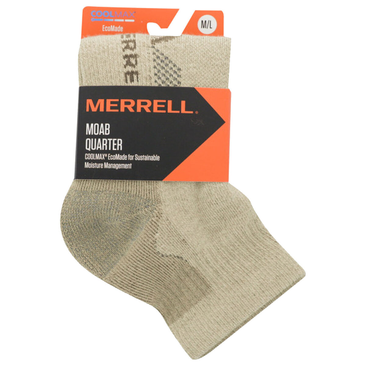 Merrell Moab Hiker Quarter Hiking Crew Socks - Oatmeal - M/L - Oatmeal M/L Merrell Moab Hiker Quarter Hiking Crew Socks - Oatmeal - M/L - Oatmeal M/L