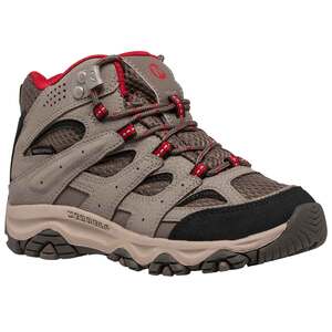 Merrell Youth Moab 3 Waterproof Mid Hiking Boots - Boulder/Red - Size 5