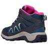 Merrell Youth Oakcreek Waterproof Mid Hiking Boots - Navy/Fuchsia - Size 2Y - Navy/Fuchsia 2