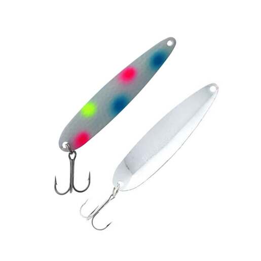 Michigan Stinger Standard 3-3/4in Trolling Spoon - Green Dot Glow No. 2 Treble Hook
