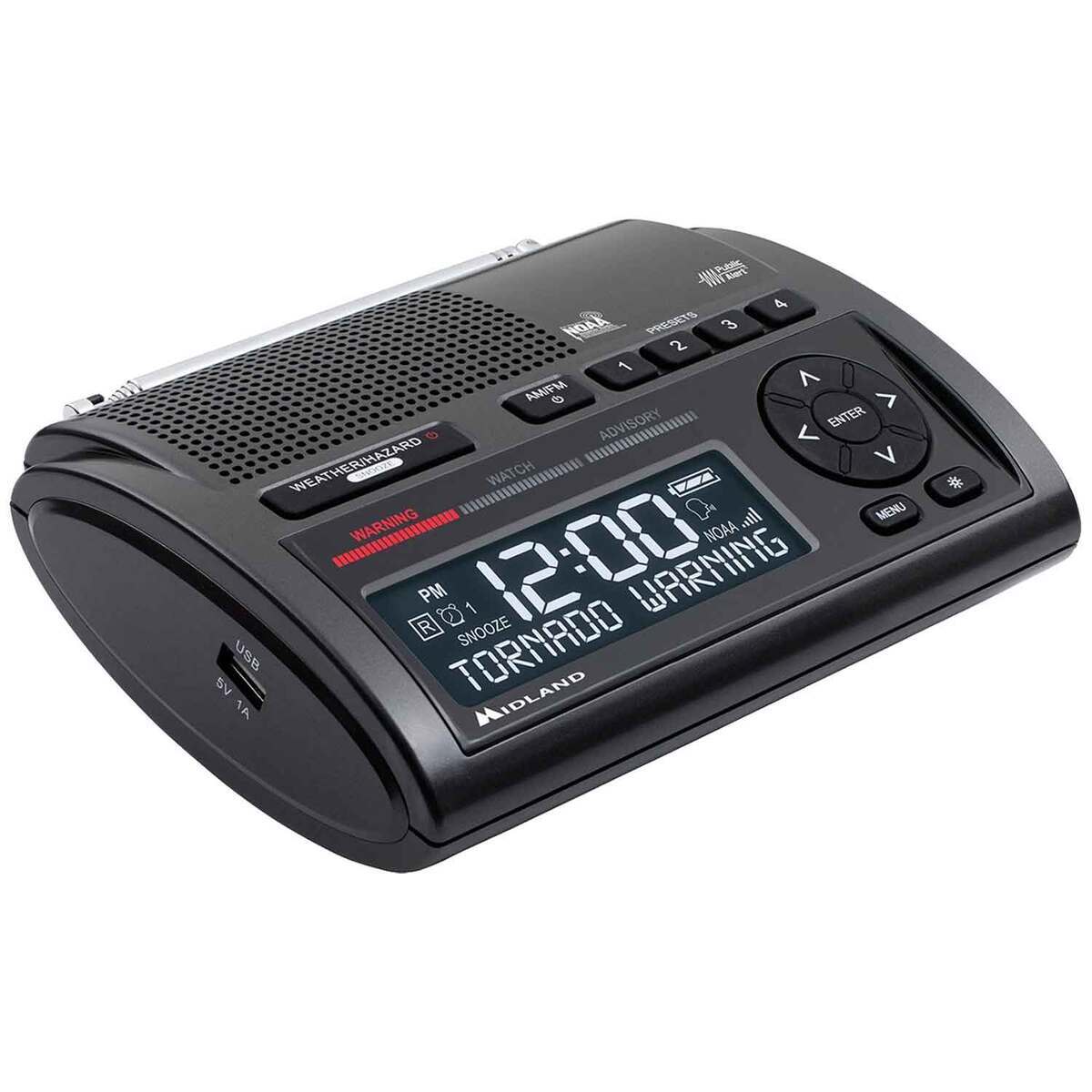 Midland WR400 Deluxe NOAA Weather Radio - Black Midland WR400 Deluxe NOAA Weather Radio - Black