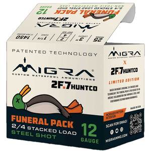 Migra 2F.7 Funeral Pack 12 Gauge 3in #2/4 1-1/4oz Steel Shot Shotshells ...