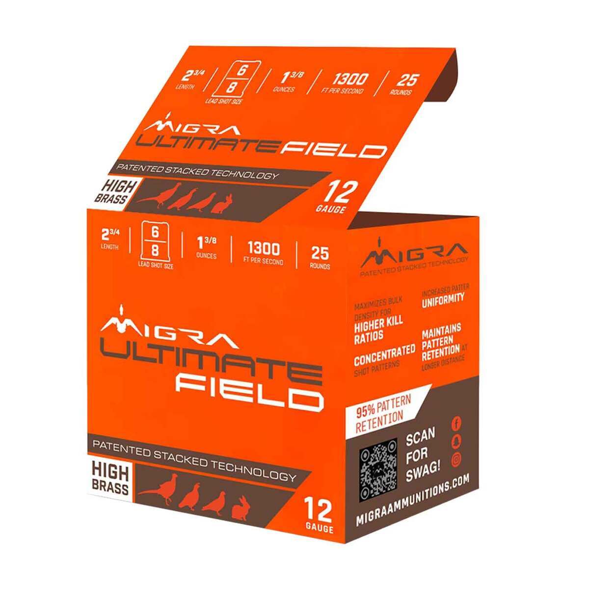 Migra Ultimate Field 12 Gauge 2-3/4in #6/8 1-3/8oz Upland Shotshells ...