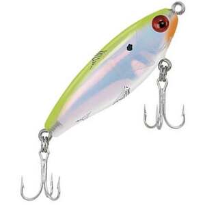 MirrOlure MirrOdine Mini Suspending Lipless Crankbait - Chartreuse Back/Pearl Belly/Silver Luminescence, 3/16oz, 2 1/4in, 0-24in