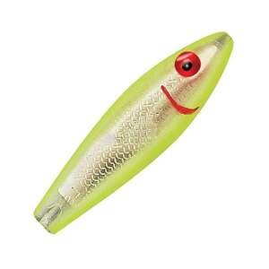 Mirrolure Top Dog Jr. 84MR Topwater Hard Bait - Chartreuse/Gold Scales, 3/4oz, 4in